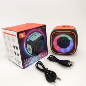 Портативна Bluetooth колонка TG359 7W з підсвічуванням RGB, акумуляторна колонка для музики. Колір: зелений. Зображення №5