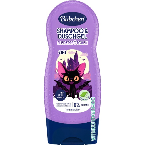 Bubchen Шампунь + гель-душ для дітей Flederpfotchen 230ml Bubchen Шампунь + гель-душ для дітей Flederpfotchen 230ml