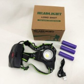 Супер потужний ліхтар налобний Police BL-A14-3-P90 MICRO USB, потужний налобний ліхтар для риболовлі наголовний. Зображення №8