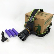 Супер потужний ліхтар налобний Police BL-A14-3-P90 MICRO USB, потужний налобний ліхтар для риболовлі наголовний. Зображення №9