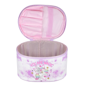 Набір косметичок жіночих каркасних зі штучної шкіри ПВХ, 2 шт., Бузковий. Зображення №2