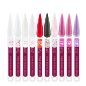 База для гель-лаку камуфлююча Steffani Cover Base 9 мл, 42 Димчасто-рожева з шиммером. Зображення №4