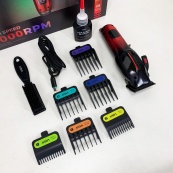 Аккумуляторная машинка для стрижки VGR V-026 RED. Цвет: красный. Изображение №4