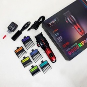 Аккумуляторная машинка для стрижки VGR V-026 RED. Цвет: красный. Изображение №6