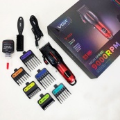 Аккумуляторная машинка для стрижки VGR V-026 RED. Цвет: красный. Изображение №8