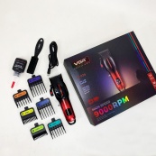 Аккумуляторная машинка для стрижки VGR V-026 RED. Цвет: красный. Изображение №9
