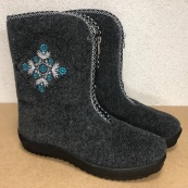 Женские сапоги 38р 24см, меховые высокие утепленные, бурки войлочные женские для дома. Изображение №8