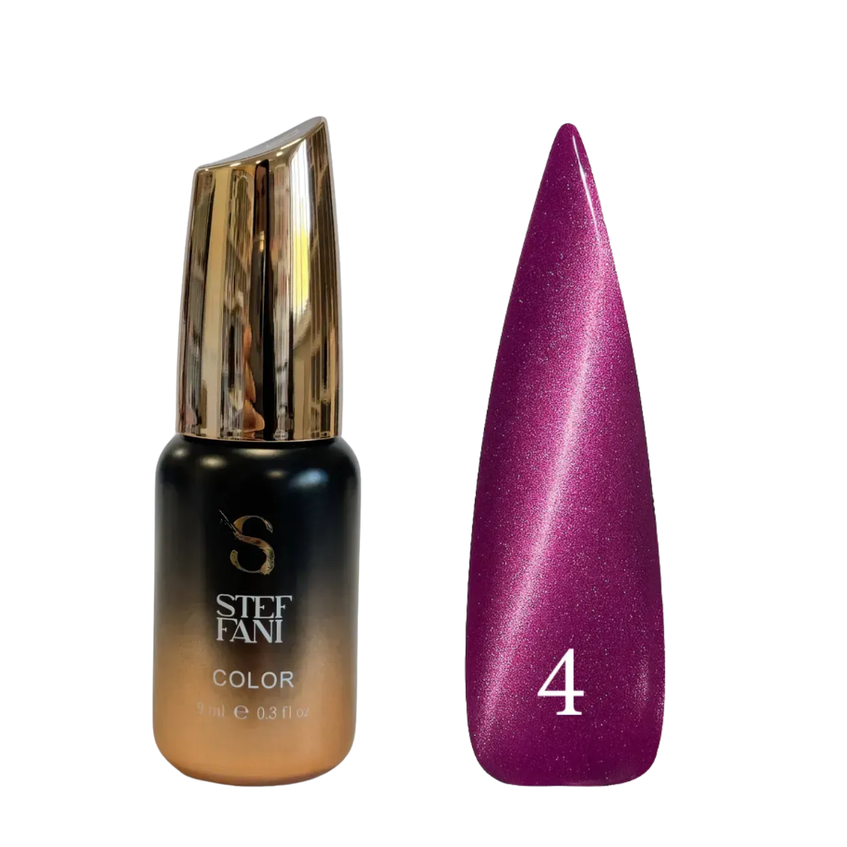 Гель-лак для нігтів Steffani Cat Eye MYSTIC, 9 мл , 04 Бордовий Гель-лак для нігтів Steffani Cat Eye MYSTIC, 9 мл , 04 Бордовий