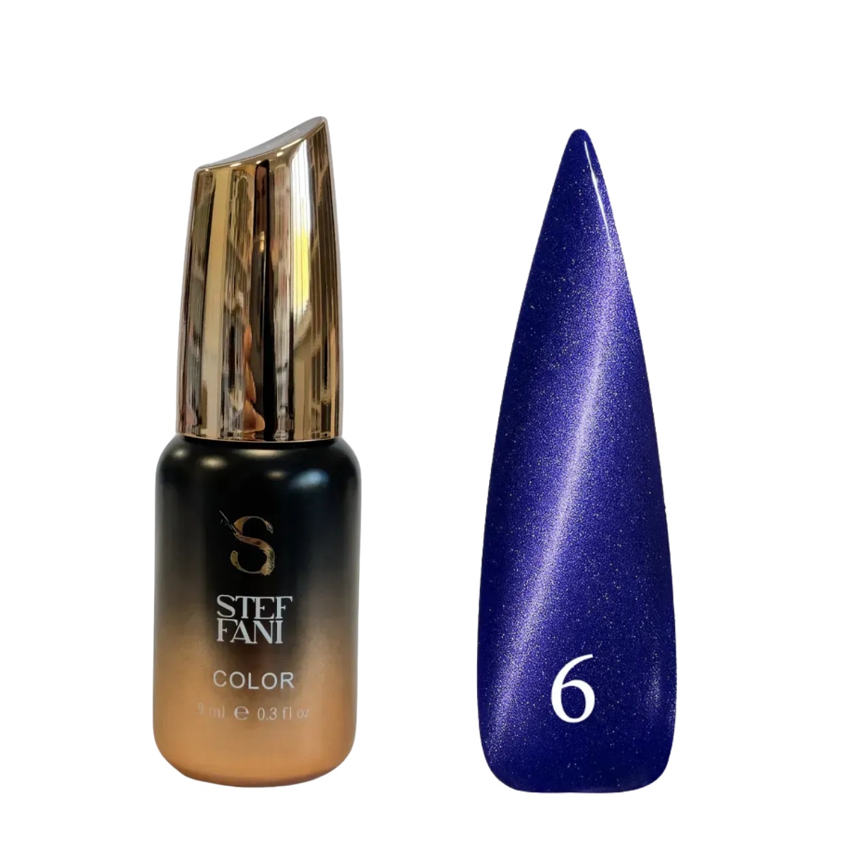 Гель-лак для нігтів Steffani Cat Eye MYSTIC, 9 мл , 06 Синій Гель-лак для нігтів Steffani Cat Eye MYSTIC, 9 мл , 06 Синій
