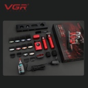 Професійний набір для барберів VGR Stepless Pro 3 in 1 RED. Зображення №3