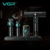 Набір VGR STEPLERSS RPO 4 IN 1 BLACK, триммер, машинка для стрижки, електробритва, фен. Зображення №2