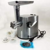 Професійна м'ясорубка DOMOTEC MS-2021S із нержавіючої сталі 3000 Вт, м'ясорубка електрична метал. Зображення №2