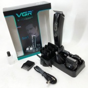 Професійна бездротова машинка для стрижки волосся VGR V-175 тример для бороди та вусів з насадками. Зображення №2