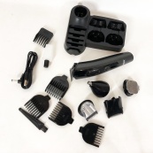 Професійна бездротова машинка для стрижки волосся VGR V-175 тример для бороди та вусів з насадками. Зображення №12