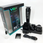 Професійна бездротова машинка для стрижки волосся VGR V-175 тример для бороди та вусів з насадками. Зображення №16