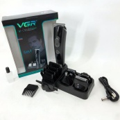 Професійна бездротова машинка для стрижки волосся VGR V-175 тример для бороди та вусів з насадками. Зображення №18