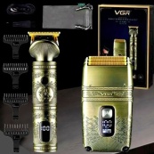 Провідний професійний набір машинка для стрижки та шейвер VGR V-649, Чоловічий акумуляторний тример. Зображення №7