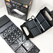 Вафельница бутербродница сендвичница гриль электрическая 8 в 1 RAF R.551 850W Мультипекарь со 8 формами. Изображение №8