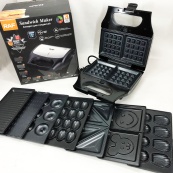 Вафельница бутербродница сендвичница гриль электрическая 8 в 1 RAF R.551 850W Мультипекарь со 8 формами. Изображение №11