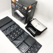 Вафельница бутербродница сендвичница гриль электрическая 8 в 1 RAF R.551 850W Мультипекарь со 8 формами. Изображение №13