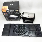 Вафельница бутербродница сендвичница гриль электрическая 8 в 1 RAF R.551 850W Мультипекарь со 8 формами. Изображение №16