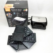 Вафельница бутербродница сендвичница гриль электрическая 8 в 1 RAF R.551 850W Мультипекарь со 8 формами. Изображение №18