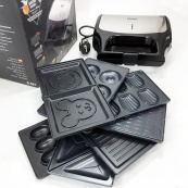 Вафельница бутербродница сендвичница гриль электрическая 8 в 1 RAF R.551 850W Мультипекарь со 8 формами. Изображение №20