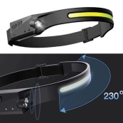 Ліхтар налобний BL-W689/G28-LM+COB/5808A, сенсорний, Li-ion акумулятор, світлодіодний ліхтар на лоб. Зображення №3 Ліхтар налобний BL-W689/G28-LM+COB/5808A, сенсорний, Li-ion акумулятор, світлодіодний ліхтар на лоб. Зображення №3