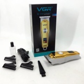 Тример для волосся та бороди VGR V-290 LED Display 3 насадки, машинка для стрижки волосся домашня. Зображення №11
