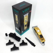 Тример для волосся та бороди VGR V-290 LED Display 3 насадки, машинка для стрижки волосся домашня. Зображення №13