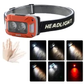 Ліхтар налобний WH-0218-XPG(white+yellow)+SMD(red), Налобний ліхтар для туризму риболовлі та полювання. Зображення №5 Ліхтар налобний WH-0218-XPG(white+yellow)+SMD(red), Налобний ліхтар для туризму риболовлі та полювання. Зображення №5