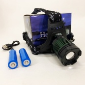 Акумуляторний ліхтар налобний Police 2188 2XPE (white+red). Зображення №2