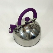 Чайник Unique со свистком UN-5302 2.5 л, красивый чайник для газовой плиты. Цвет: фиолетовый. Изображение №3