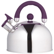 Чайник Unique со свистком UN-5302 2.5 л, красивый чайник для газовой плиты. Цвет: фиолетовый. Изображение №9
