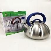 Чайник со свистком Unique UN-5303 кухонный на 3 литра, чайник для газовой плитки. Цвет: синий. Изображение №4 Чайник со свистком Unique UN-5303 кухонный на 3 литра, чайник для газовой плитки. Цвет: синий. Изображение №4