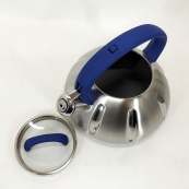 Чайник со свистком Unique UN-5303 кухонный на 3 литра, чайник для газовой плитки. Цвет: синий. Изображение №9 Чайник со свистком Unique UN-5303 кухонный на 3 литра, чайник для газовой плитки. Цвет: синий. Изображение №9