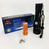 Ручной аккумуляторный светодиодный фонарь Police X-Balog BL-1827-P90 переносной с USB зарядкой оптическим зумом и металлическим корпусом + ремешок на руку. Изображение №7