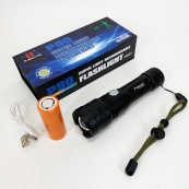 Ручной аккумуляторный светодиодный фонарь Police X-Balog BL-1827-P90 переносной с USB зарядкой оптическим зумом и металлическим корпусом + ремешок на руку. Изображение №9
