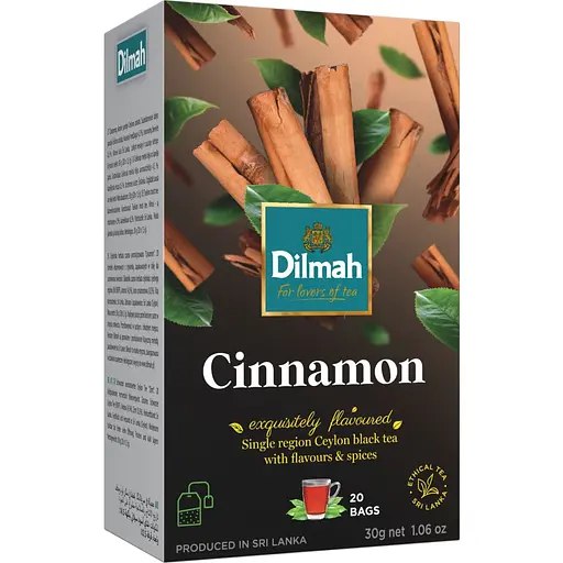 Чорний чай Dilmah Cinnamon у пакетиках 20 шт 30 г Чорний чай Dilmah Cinnamon у пакетиках 20 шт 30 г