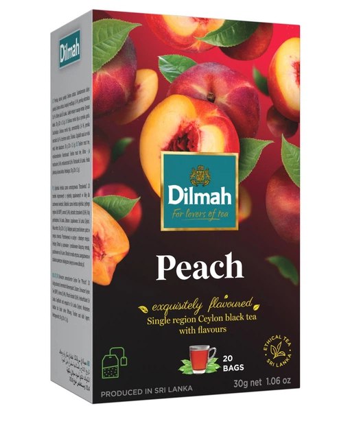 Чорний чай Dilmah Peach у пакетиках 20 шт Чорний чай Dilmah Peach у пакетиках 20 шт
