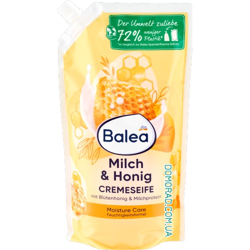 Balea Рідке мило-доповнювач Milch&Honig BIG PACK 850ml Balea Рідке мило-доповнювач Milch&Honig BIG PACK 850ml