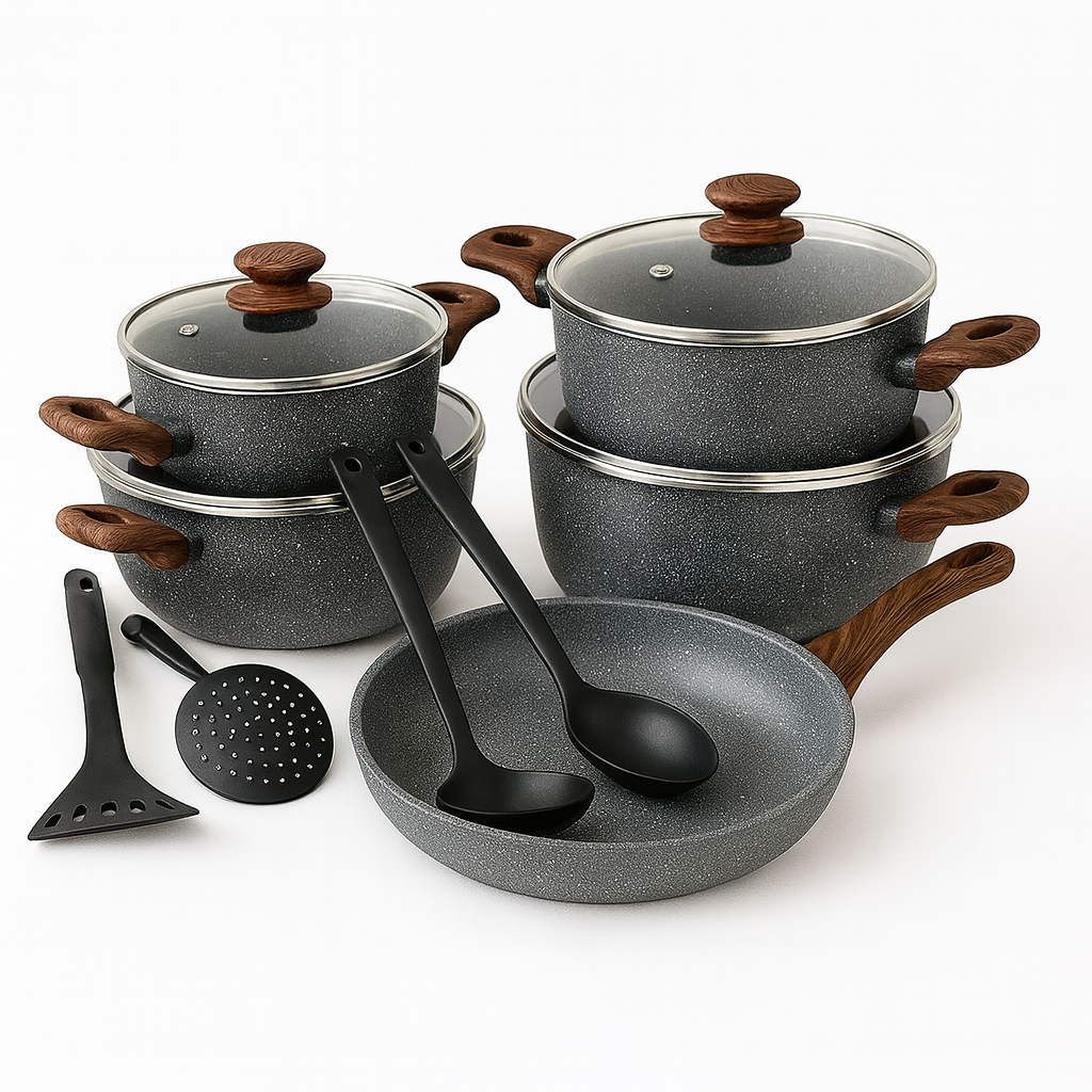 Набор кастрюль Rainberg RB-2301 с гранитным покрытием 13 предметов Набор кастрюль Rainberg RB-2301 с гранитным покрытием 13 предметов