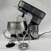 Стаціонарний кухонний міксер тістоміс Rainberg RB-8086 з металевою чашею планетарний 5л 3800Вт. Зображення №3
