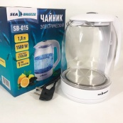 Електрочайник SeaBreeze SB-015 1.8 л, чайники з підсвічуванням, електронний чайник, тихий електричний чайник. Зображення №8