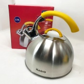 Чайник Magio MG-1191 2.5 Л зі свистком, гарний чайник для газової плити, чайник на плиту, чайник газовий. Зображення №4