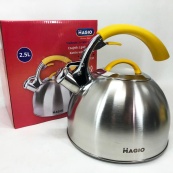 Чайник Magio MG-1191 2.5 Л зі свистком, гарний чайник для газової плити, чайник на плиту, чайник газовий. Зображення №5