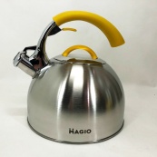 Чайник Magio MG-1191 2.5 Л зі свистком, гарний чайник для газової плити, чайник на плиту, чайник газовий. Зображення №7