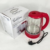 Электрочайник Suntera EKB-322R 1500 Вт, чайники с подсветкой, электрочайники с подсветкой. Цвет: красный. Изображение №5