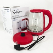 Электрочайник Suntera EKB-322R 1500 Вт, чайники с подсветкой, электрочайники с подсветкой. Цвет: красный. Изображение №7