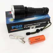 Ліхтар поліцейський X-Balog BL-531-P90 1х26650 8800mah USB/microUSB/ 3хААА R3 функція Power Bank. Зображення №8